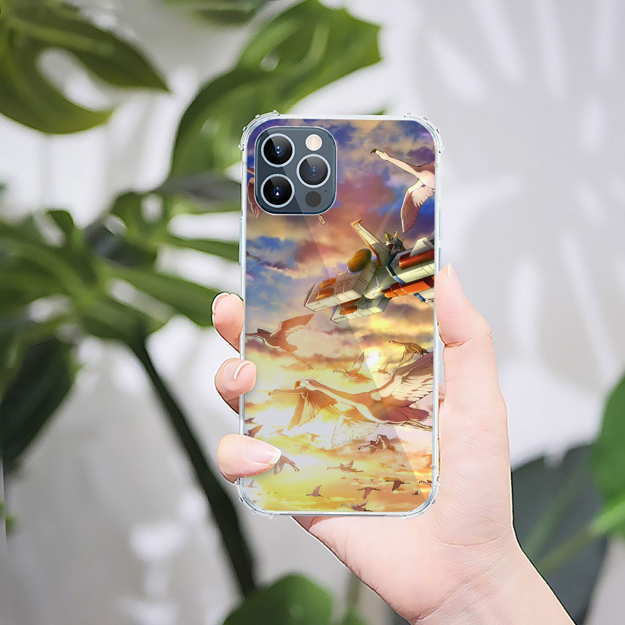 （画像用） 機動戦士ガンダム Mobile Suit Gundam 【iPhone 12シリーズ対応】透明スマホケース（クリアソフトケース）
